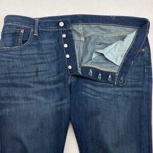 Levi's 501 Jeans Mens 38x32 Blue Straight Leg Button Fly Medium Wash Denim